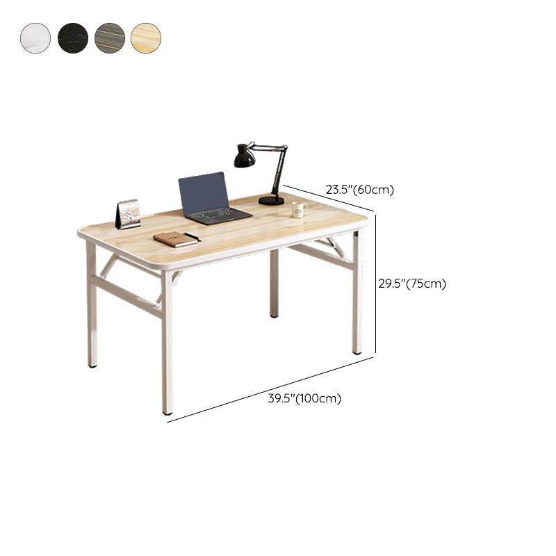 Contemporary Folding Office Desk Home Writing Desk with H-Shape Base , 29.5" H Clearhalo 'furn' 'furn_office_desk' 'Furniture' 'Office Desks' 'Office Furniture' 'office_desk' 1200x1200_9ef73b15-e7e9-4bf8-a1f2-c28aac4879ae