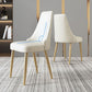 Chaise scandinave à dossier solide sans accoudoirs, pour la maison, chaise d'appoint en cuir pour salle à manger