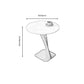 Pedestal Base Design Black Metal White/white Gold/black SLATE Top Round Side Table Clearhalo 'Coffee & Accent Tables' 'End & Side Tables' 'end_side_tables' 'furn' 'furn_end_side_tables' 'Furniture' 'Living Room Furniture' 1200x1200_9ef7b310-3f66-49df-9e86-c9c29d99a7ac