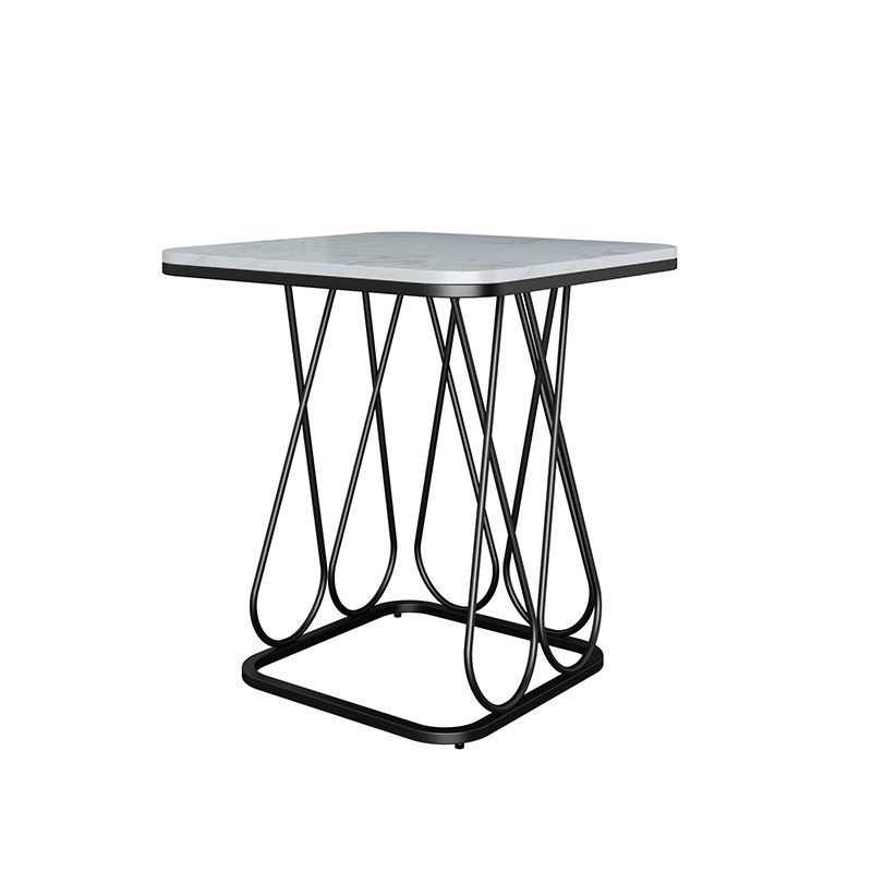 Design di base del telaio Black/Gold Metal Bianco bianco/bianco Top latello tondo in marmo