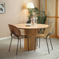 Mesa de comedor contemporánea de madera maciza, mesa de comedor redonda para comedor