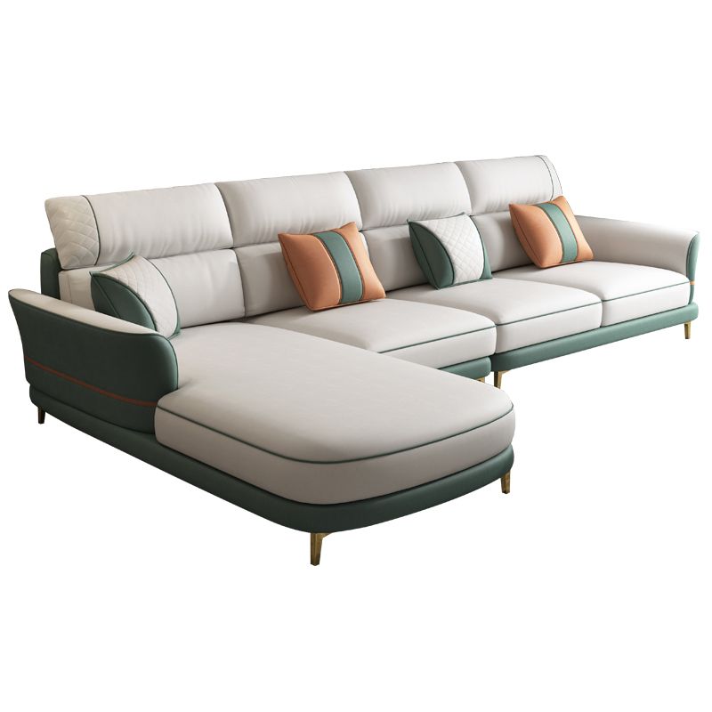 Glam da 38,18 "h divano e chaise del braccio svasato per soggiorno per soggiorno