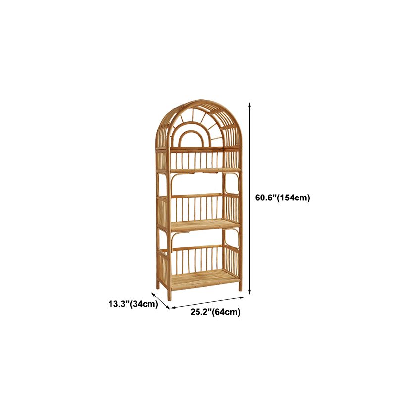 Contemporary Bamboo Bookcase Home Standard Bookshelf in Natural Clearhalo 'Bookcases' 'furn' 'furn_bookcases' 'Furniture' 'Office Furniture' 1200x1200_9ef8ad8d-c766-43d8-a6d5-eeb179b16ddd