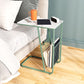 Modern 24 Inch H Nightstand Stone Top Metal Open Storage Night Table Clearhalo 'Bedroom Furniture' 'furn' 'furn_night_stand' 'Furniture' 'night_stand' 'Nightstands' 1200x1200_9ef92cdf-208a-46f9-9391-4ed28ff74ff0