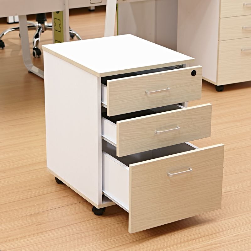 Contemporary File Cabinets Wood File Pedestal with Key Lock for Home Office Clearhalo 'Filing Cabinets' 'filling_cabinets' 'furn' 'furn_filling_cabinets' 'Furniture' 'Office Furniture' 1200x1200_9ef96332-0709-45b6-88d3-a55f1457a01e