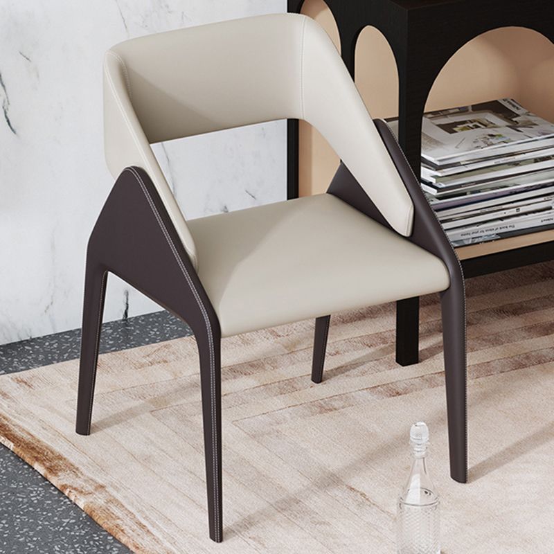 Open achterzijde eetstoelen moderne gestoffeerde dineren accentstoel