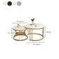 Metal and Slate Coffee Table Glam Round Frame Coffee Table Set Clearhalo 'Coffee & Accent Tables' 'Coffee Tables' 'coffee_tables' 'furn' 'furn_coffee_tables' 'Furniture' 'Living Room Furniture' 1200x1200_9efc000e-5716-4330-82c7-46eefaaa3d2c