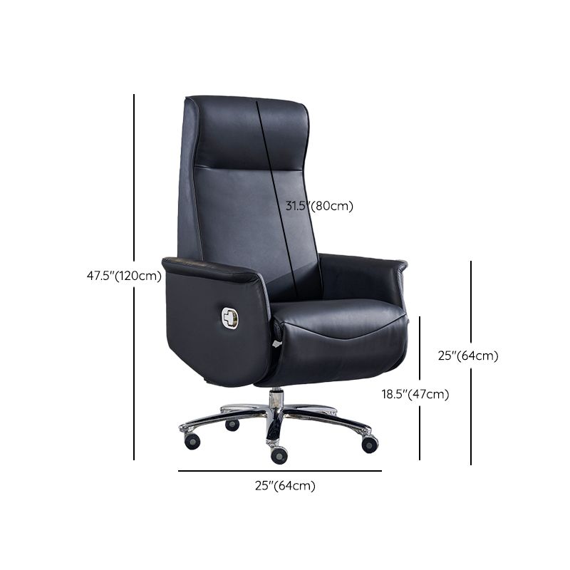 31 "breite zeitgenössische Manager Stuhl schwarzer Leather Executive Chair