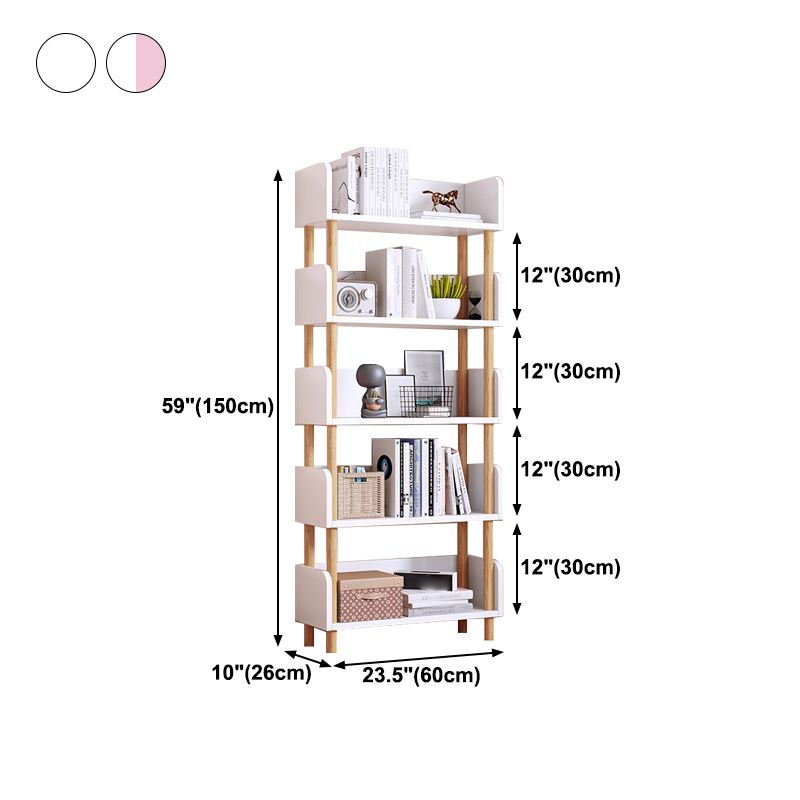 Manufactured Wood Etagere Bookshelf Modern Vertical Open Bookshelf Clearhalo 'Bookcases' 'furn' 'furn_bookcases' 'Furniture' 'furniture_bookcases' 'kitchen' 'kitchen_bookcases' 'Living Room Furniture' 'Office Furniture' 1200x1200_9efc9710-6142-47b5-83f3-6e71a57752da