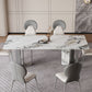 Nordic Sintered Stone Top Dining Set Rectangle 1/2/5/6/7 Pieces Dining Table with Chairs Clearhalo 'Dining Room Sets' 'Dining Tables & Seating' 'dining_room_set' 'furn' 'furn_dining_room_set' 'Furniture' 'furniture_dining_room_set' 'Kitchen & Dining Furniture' 1200x1200_9efd0a95-fe92-4857-b098-9b70dcd60ccd