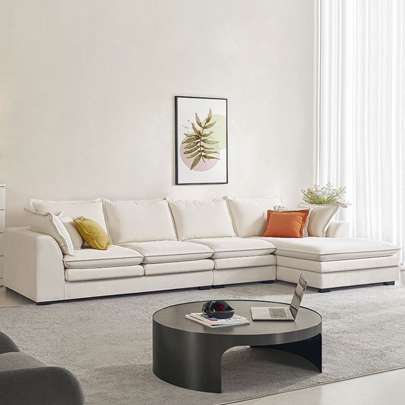 Sofá Velé Contemporáneo con almohada y brazo cuadrado en madera