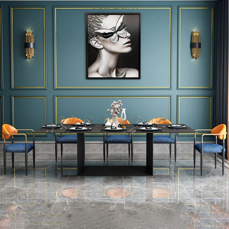 Contemporary Conference Room Arm Chair Open Back Matte Finish Upholstered Dining Chair Clearhalo ' kitchen&dining_furn' 'Dining Chairs' 'Dining Tables & Seating' 'dining_chair' 'furn' 'furn_dining_chair' 'Furniture' 'furniture_dining_chair' 'Kitchen & Dining Furniture' 'kitchen' 1200x1200_9efd7658-6773-4a10-8ad0-22ad8b2e0ad9