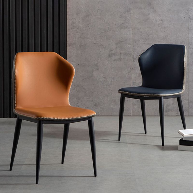 Modern Metal Dining Room Chair Wingback Armless Chair for Restaurant Clearhalo ' kitchen&dining_furn' 'Dining Chairs' 'Dining Tables & Seating' 'dining_chair' 'furn' 'furn_dining_chair' 'Furniture' 'furniture_dining_chair' 'Kitchen & Dining Furniture' 'kitchen' 1200x1200_9efe720b-56df-4de4-8d91-f97328d2ee1b