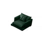 Forest Green Genuine Leather Square Arm Settee Furniture with Pillows Clearhalo 'furn' 'furn_sectionals' 'Furniture' 'furniture_sectionals' 'kitchen' 'kitchen_sectionals' 'Living Room Furniture' 'Sectionals' 1200x1200_9f013fcd-09a7-4893-b51c-fc1f35e77c0e