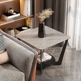 Square Marble Top End Table Metal Frame Sofa Side End Table with Shelf Clearhalo 'Coffee & Accent Tables' 'End & Side Tables' 'end_side_tables' 'furn' 'furn_end_side_tables' 'Furniture' 'Living Room Furniture' 1200x1200_9f016085-33a6-4770-8be1-01ddfa23678c