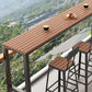 Set tavolo da bar in stile moderno Tavolo da bar rettangolare da 1/2/5 pezzi con sgabelli alti