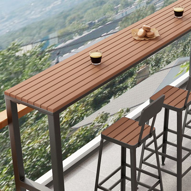 Set tavolo da bar in stile moderno Tavolo da bar rettangolare da 1/2/5 pezzi con sgabelli alti