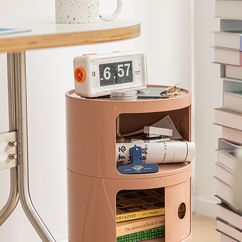 Mesa de noche de plástico derecha del gabinete de cama moderno para el dormitorio