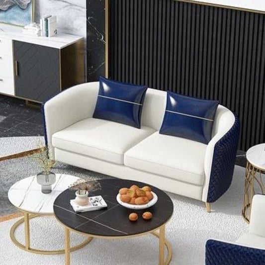 33.46 "breites künstliches Ledersofa zeitgenössischer Standardtuxedo -Armsofa