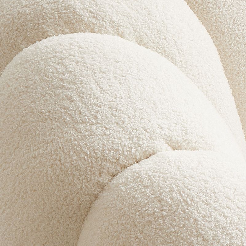 2 places 27,5 "h Microfibre / agneau en toison en toison en pente à bras pour salon