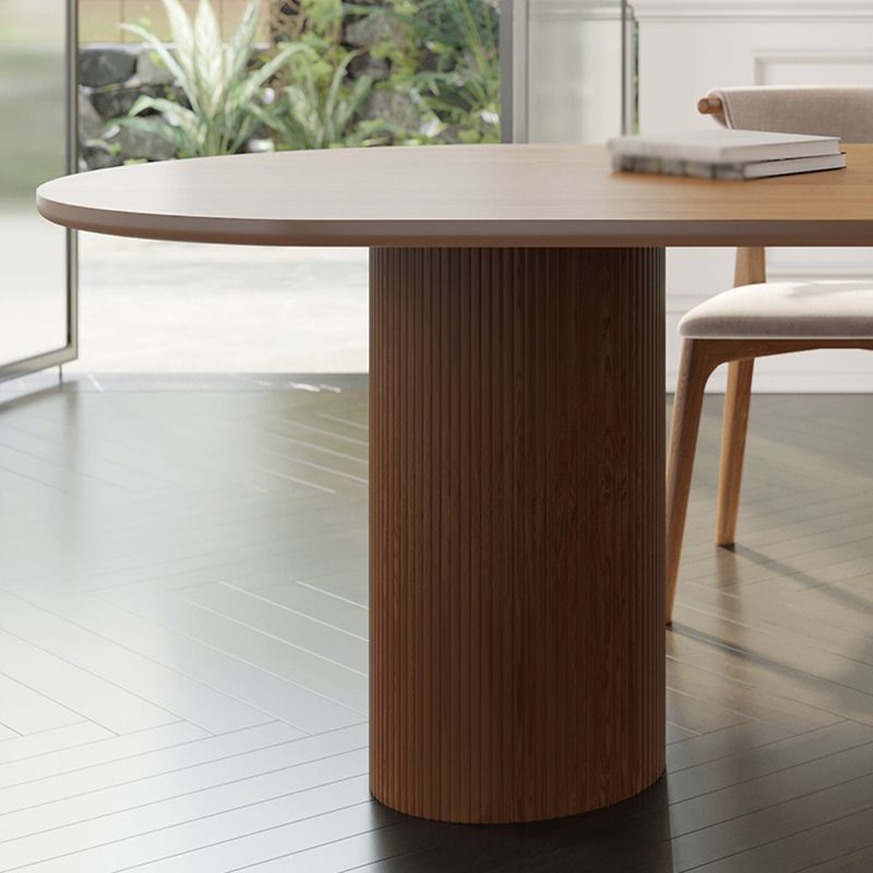 Modern Solid Wood Irregular Shape Dining Table Kitchen Dining Table with Double Pedestal Bases Clearhalo ' dining_table' 'Dining Tables & Seating' 'Dining Tables' 'furn' 'furn_dining_table' 'Furniture' 'furniture_dining_table' 'Kitchen & Dining Furniture' 'kitchen&dining_furn' 'kitchen' 'kitchen_dining_table' 1200x1200_9f04a598-70d9-4091-9896-d9c446a33ebd
