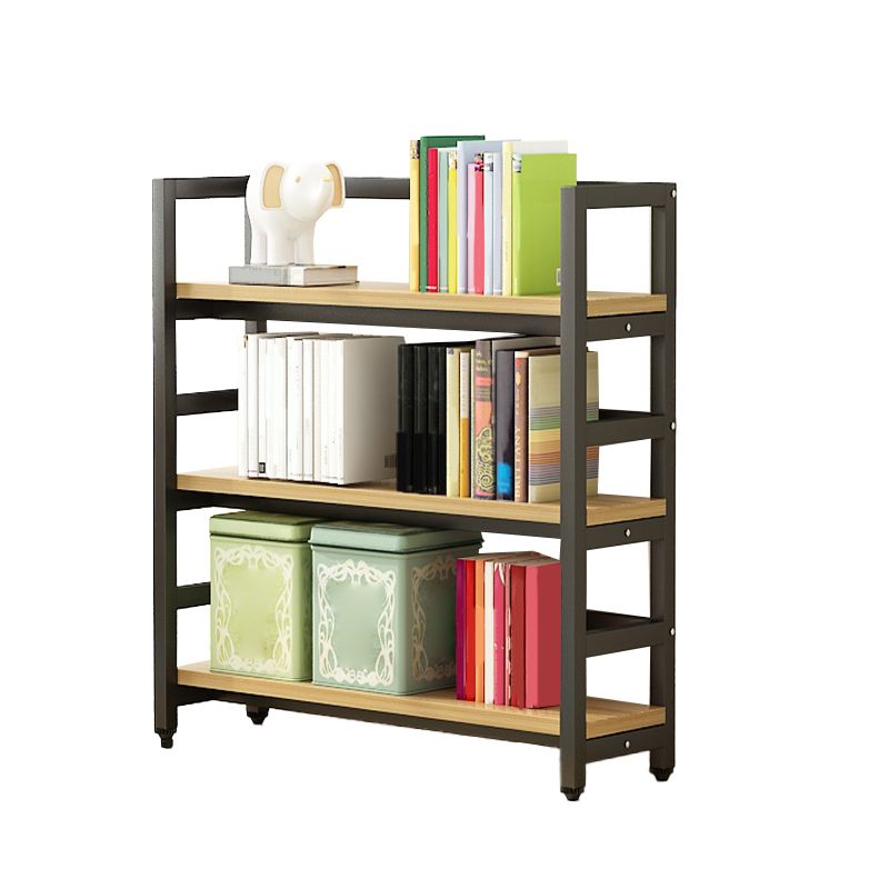 Modern Black Open Back Shelf Bookkast planken opgenomen voor thuiskantoor