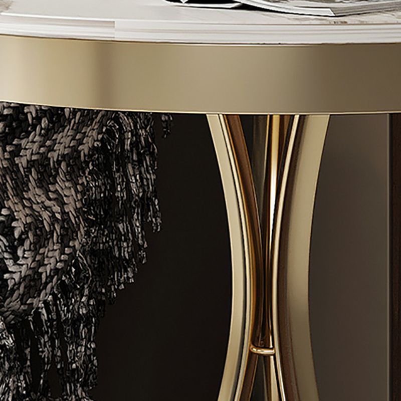 Contemporary 21.65" Tall Round Slate Top Side Table Pedestal End Table Clearhalo 'Coffee & Accent Tables' 'End & Side Tables' 'end_side_tables' 'furn' 'furn_end_side_tables' 'Furniture' 'Living Room Furniture' 1200x1200_9f0827ee-2774-4926-8616-47a82ce027e2