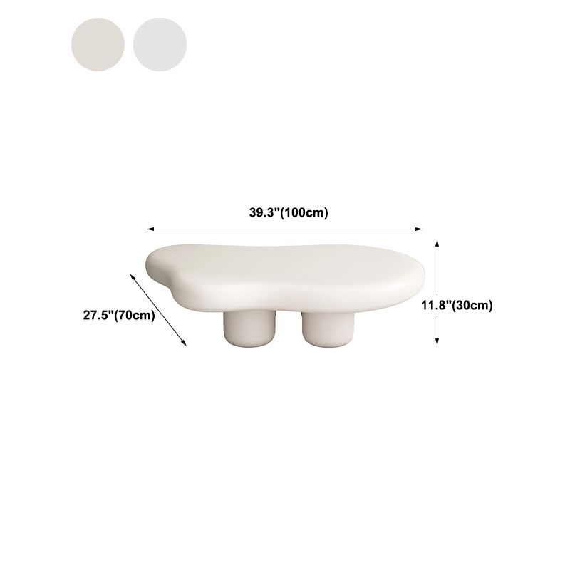 Scandinavian Style Coffee Cocktail Table Solid Wood 3 Legs Coffee Table in White Clearhalo 'Coffee & Accent Tables' 'Coffee Tables' 'coffee_tables' 'furn' 'furn_coffee_tables' 'Furniture' 'Living Room Furniture' 1200x1200_9f088c12-d92c-4a05-8a4d-1409f66115ac