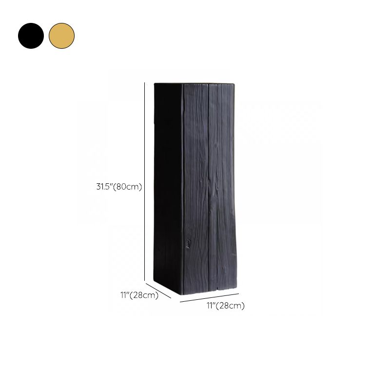 Rustic Sofa Accent Side Table Distressed Square Natural Pedestal Solid Wood Corner Table