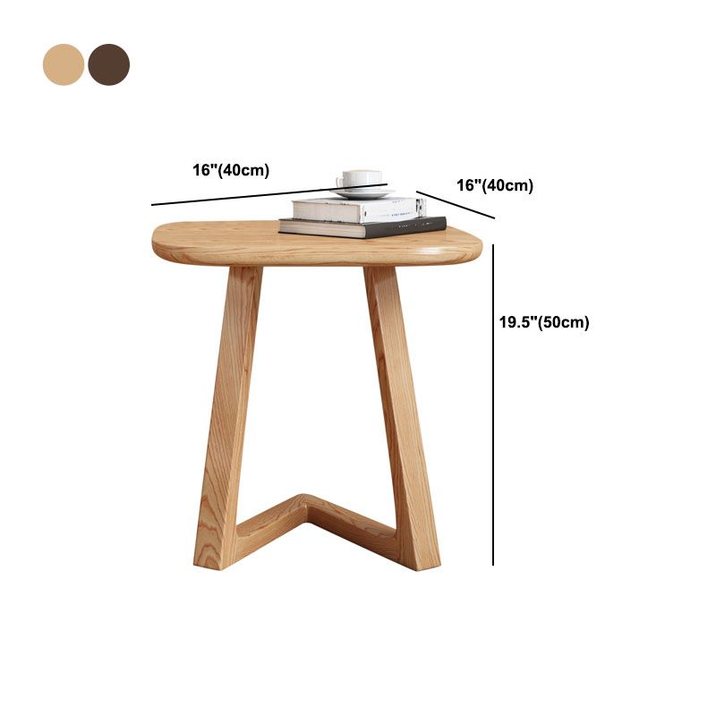 Mesa lateral superior cuadrada de madera sólida 19.7 "de altura Resumen de la mesa de la base de la altura