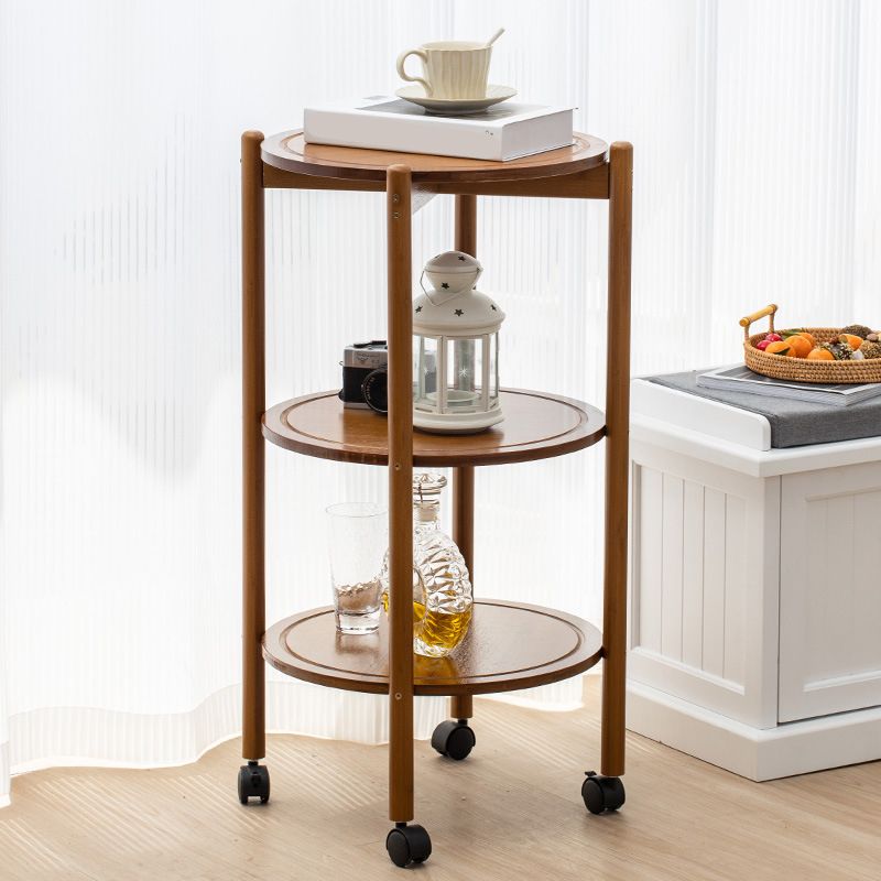 4 Legs End Table Wood Round Side End Table with Shelves for Living Room Clearhalo 'Coffee & Accent Tables' 'End & Side Tables' 'end_side_table' 'end_side_tables' 'furn' 'furn_end_side_tables' 'Furniture' 'furniture_end_side_table' 'Living Room Furniture' 1200x1200_9f0b3206-9f02-40e4-ac8d-91e7806bea91