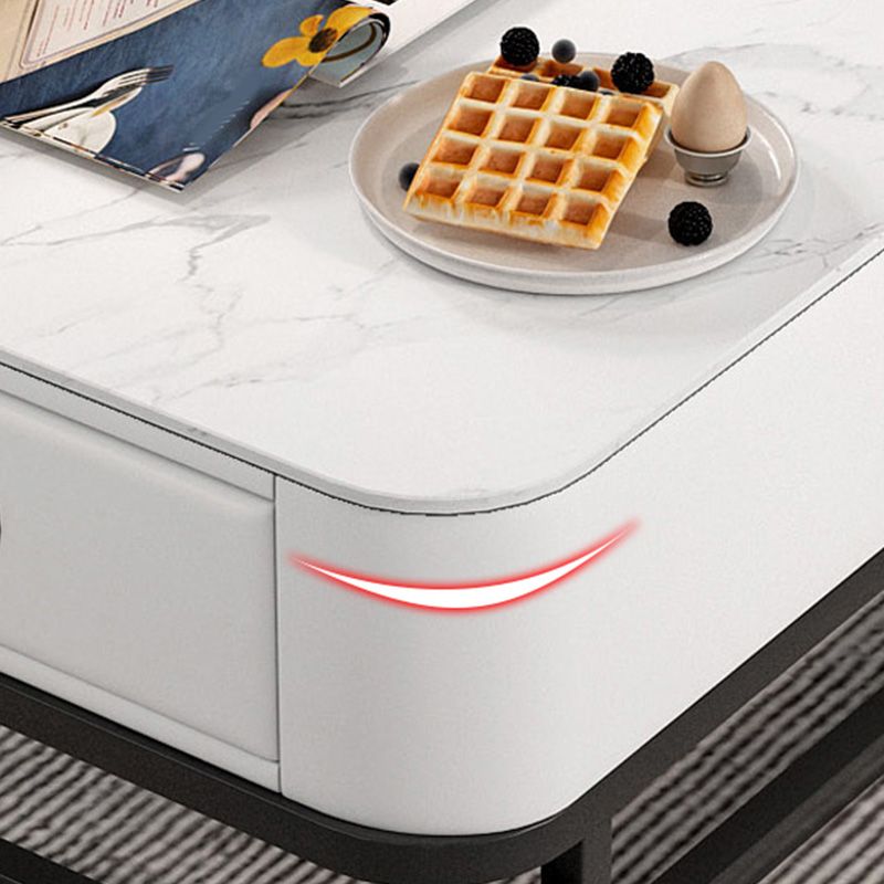 Frame Coffee Table Modern Slate Cocktail Table with Storage Drawers Clearhalo 'Coffee & Accent Tables' 'Coffee Tables' 'coffee_tables' 'furn' 'furn_coffee_tables' 'Furniture' 'Living Room Furniture' 1200x1200_9f0bfb27-d25e-4397-8ed9-498ac5d7b3d0