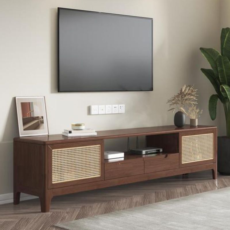 Solid Wood TV Media Console Contemporary TV Console with Drawers Clearhalo 'furn' 'furn_tv_stands_entertainment_centers' 'Furniture' 'Living Room Furniture' 'TV Stands & Entertainment Centers' 'TV Stands & Media Storage Furniture' 'tv_stands_entertainment_centers' 1200x1200_9f0c87c3-0a5d-401c-8a65-b2afddea513a