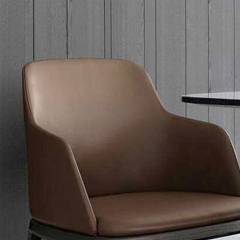 Brown and Black Contemporary Upholstered Dining and Accent Chairs Clearhalo 'Dining Chairs' 'Dining Tables & Seating' 'dining_chair' 'furn' 'furn_dining_chair' 'Furniture' 'Kitchen & Dining Furniture' 1200x1200_9f0d7929-7e76-459d-b400-2de26f5adce5