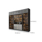 保管棚付きの現代的な自立型の木製ワインボトルホルダー