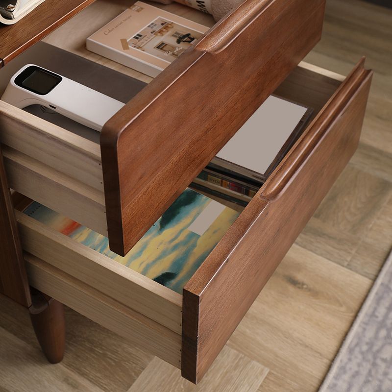 2 - Schublade Industrial Accent Table Nachttisch Antikes Finish -Bett Nachttisch