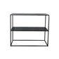 Metal Open Back Bookcase Industrial Etagere Storage Bookshelf