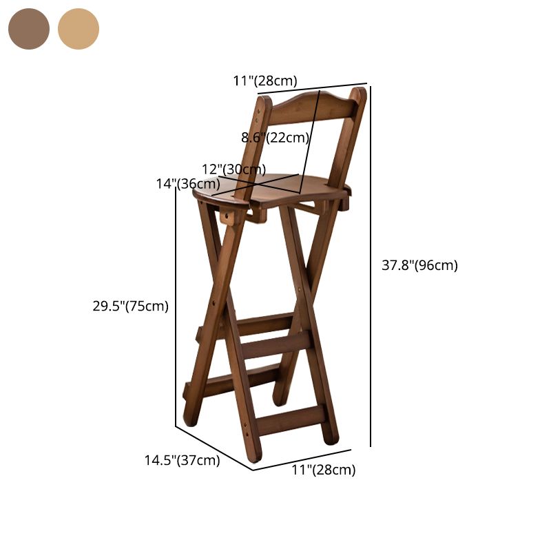 Modern Armless Foldable Counter Stool Wood Household Bar Stool with Pedal Clearhalo 'Bar Furniture' 'Bar Stools' 'bar_stools' 'furn' 'furn_bar_stools' 'furniture_bar_stools' 'Kitchen & Dining Furniture' 'kitchen&dining_furn' 'kitchen' 'kitchen_furn' Furniture' 1200x1200_9f122452-ba29-4476-9af2-959fbd070172