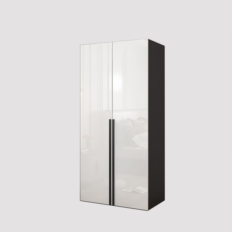 Mirrored Finish Wardrobe Armoire Modern Style Engineered Wood Wardrobe Clearhalo 'Armoires & Wardrobes' 'armoires_wardrobes' 'Bedroom Furniture' 'furn' 'furn_armoires_wardrobes' 'Furniture' 1200x1200_9f127078-76fc-4bc2-a5dd-8abf1374eca7