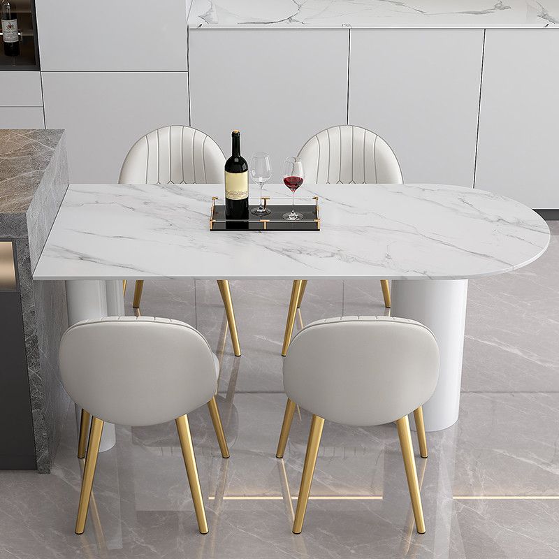 Modern Sintered Stone Dining Table 4 Legs Dining Table for Dining Room Clearhalo ' dining_table' 'Dining Tables & Seating' 'Dining Tables' 'furn' 'furn_dining_table' 'Furniture' 'furniture_dining_table' 'Kitchen & Dining Furniture' 'kitchen&dining_furn' 'kitchen' 'kitchen_dining_table' 1200x1200_9f128392-3f1d-4266-af02-750299fed708