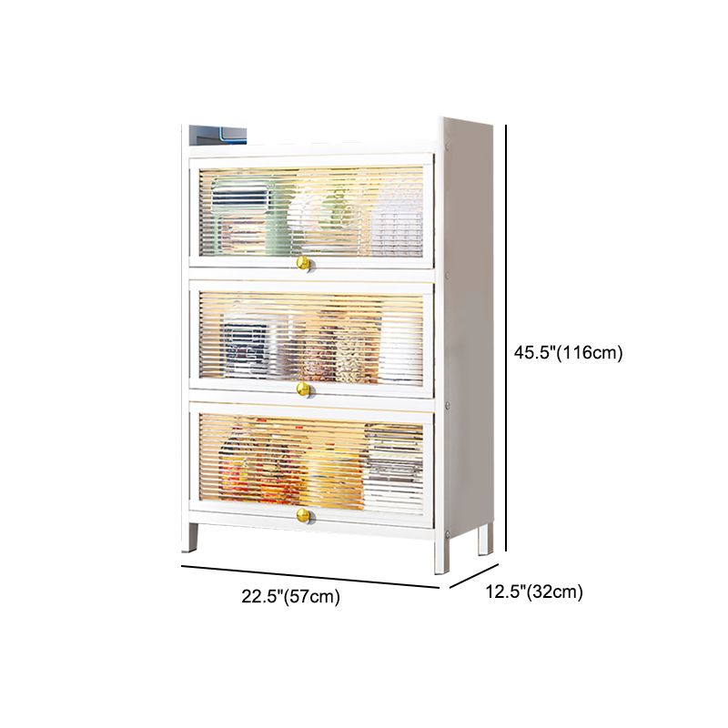 Plastic Door Iron Sideboard Modern Server Cabinet with Storage for Kitchen Clearhalo 'buffet_sideboard' 'Buffets & Sideboards' 'furn' 'furn_buffet_sideboard' 'Furniture' 'furniture_buffet_sideboard' 'Kitchen & Dining Furniture' 1200x1200_9f1298b7-26ea-470c-98b4-f859649f292d