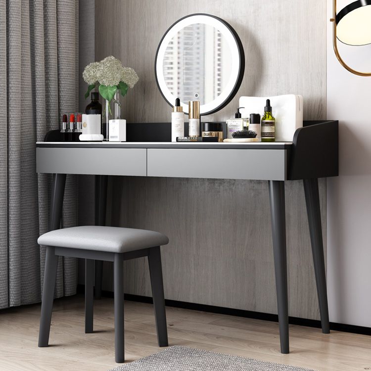 Vanity in legno ingegnerizzato contemporaneo 37,8 "H Vanity set con sgabello