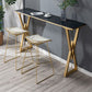 Glam 1/2/3 Pieces Sintered Stone Bar Table Set Rectangular Counter Set for Home Use Clearhalo 'Bar Furniture' 'furn' 'furn_home_bar_bar_sets' 'Furniture' 'Home Bars & Bar Sets' 'home_bar_bar_sets' 'Kitchen & Dining Furniture' 1200x1200_9f1557fc-5696-479a-8c6d-02c8aa82eaaf