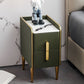 Stone Top Glam Bed Nightsand Stand Night-Artwer 20 pulgadas de madera sólida de madera sólida con piernas