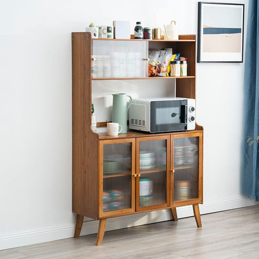 Moderne stijl keukens bijbord glazen deur houten kast opslag bijboard