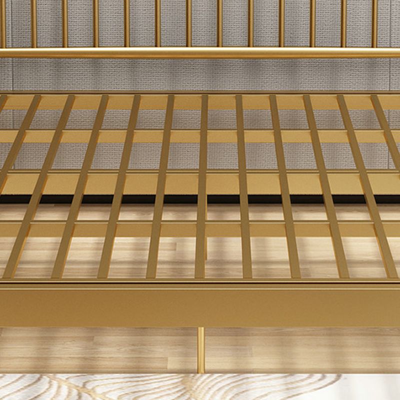 Letto a frammento aperto di ferro letto standard contemporaneo con gambe metalliche