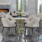 Glam Sintered Stone Dining Table Set 1/2/3/4/5 Pieces Dining Set for Home Use Clearhalo 'Dining Room Sets' 'Dining Tables & Seating' 'dining_room_set' 'furn' 'furn_dining_room_set' 'Furniture' 'Kitchen & Dining Furniture' 1200x1200_9f174072-3e95-4726-af73-734019bbb27f