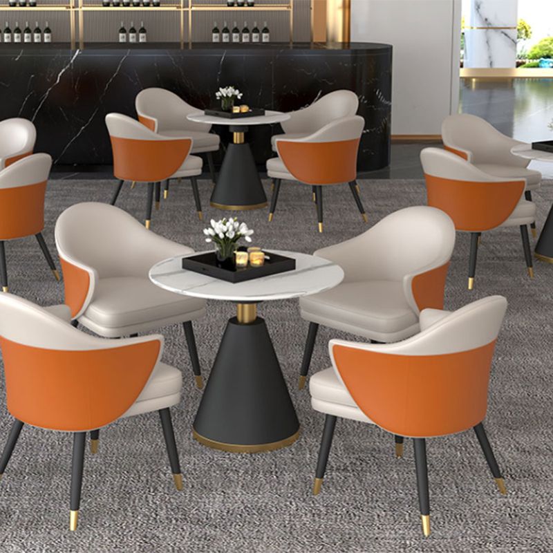 Modern Sintered Stone Kitchen Dining Table Round Shape Dining Table for Kitchen Clearhalo ' dining_table' 'Dining Tables & Seating' 'Dining Tables' 'furn' 'furn_dining_table' 'Furniture' 'furniture_dining_table' 'Kitchen & Dining Furniture' 'kitchen&dining_furn' 'kitchen' 'kitchen_dining_table' 1200x1200_9f197a73-e5d8-4349-96e3-3d75a9ac39c9
