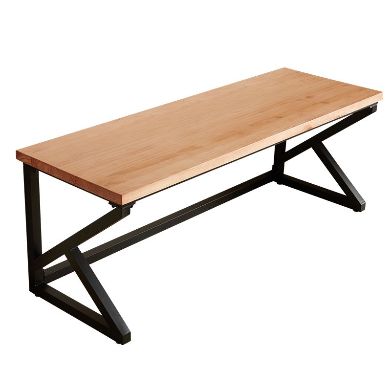 Industrieel schrijfbureau rechthoekig vast hout dennenkantoor bureau