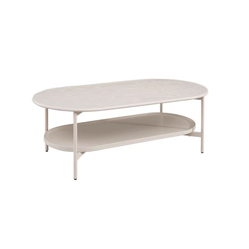 No Distressing Wood Coffee Table Set White Oval Coffee Table Clearhalo 'Coffee & Accent Tables' 'Coffee Tables' 'coffee_tables' 'furn' 'furn_coffee_tables' 'Furniture' 'Living Room Furniture' 1200x1200_9f1b0919-8eed-490c-b1d5-cef790b7ef97
